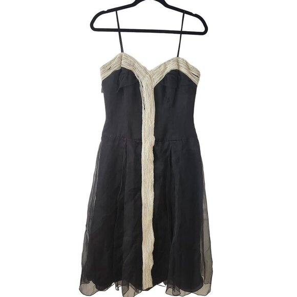 RARE Carolina Herrera 100% Silk Corset Sleeveless Midi Dress Evening Gown 8 - Picture 1 of 9